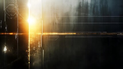 Abstract Technological Glowing Interface Background Design