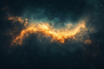 Fototapeta premium Stunning cosmic cloud illuminated by gases and starlight in the vast expanse of space