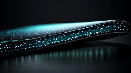 Abstract image of a glowing curved glass surface