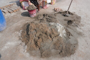 Sand and cement concrete mixer for construction purpose