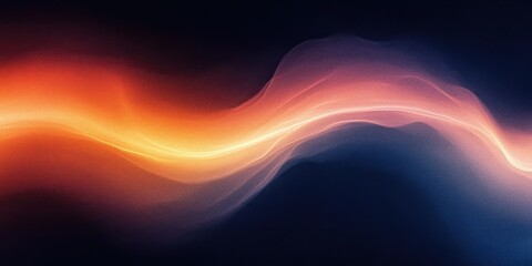 Gradient Color Flow Abstract Background with Soft Blue Orange Glow and Motion Effect