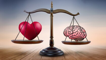 Heart vs. Brain: A delicate balance of emotion and logic.