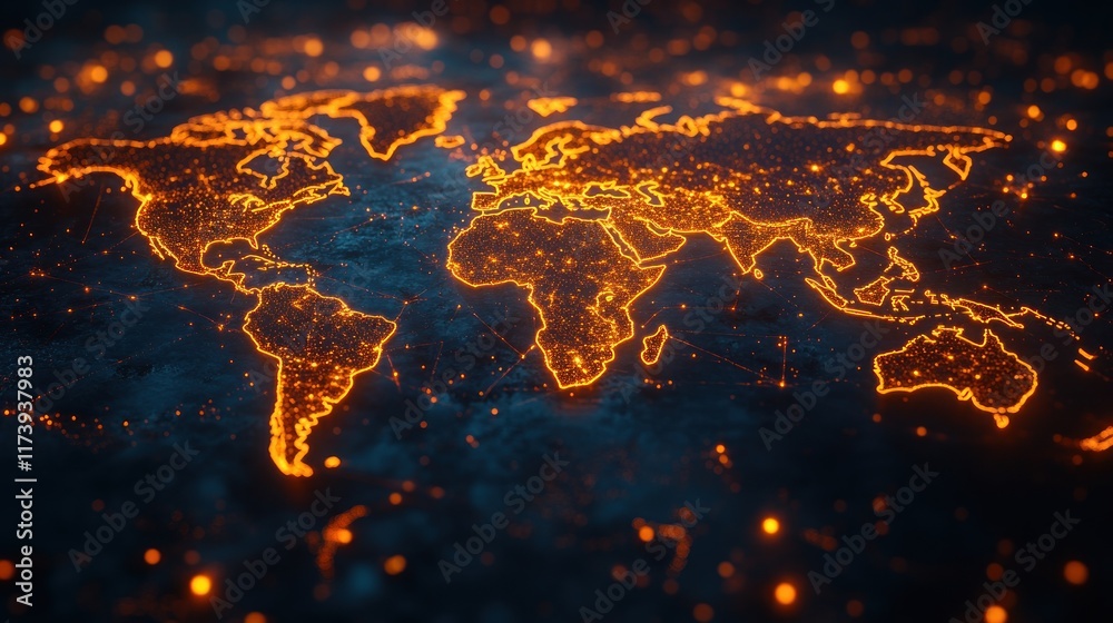 Poster global business expansion and innovative crm development for interconnected markets and diverse team