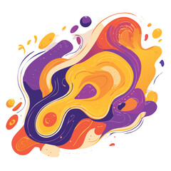 Modern style abstract background yellow, purple, orange, pink and white colors. Trendy geometric abstract design vector illustration..