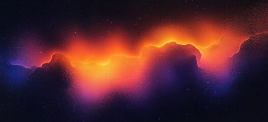 Fototapeta premium Vibrant Abstract Gradient Background with Orange Purple Black Colors Soft Lighting Dreamy Atmosphere Fluid Motion