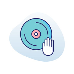 Dj Music  vector icon