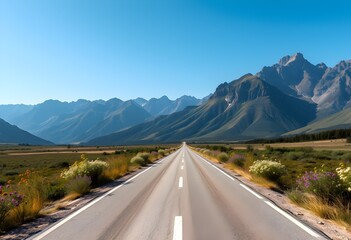 Naklejka premium road in mountains