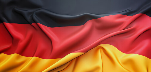 The National Flag of Germany Waving.