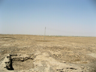 A view of the Iraq Desert near the Ziggurat