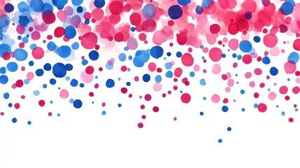 Watercolor confetti in pink and blue. Perfect for gender reveal party invitations, baby shower decor, or scrapbooking.
