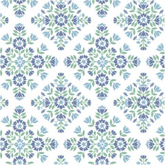 Boho Floral repeat pattern, Floral Block print , Flower damask, floral vector file, Floral ogee pattern, damask pattern, medallion
