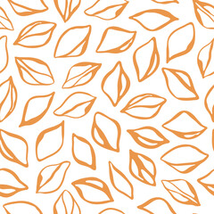 Hand drawn shells pasta seamless pattern. Italian pasta design for textile, fabric, wrapping paper