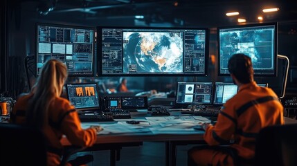 Emergency Operations Center Team Meeting for Crisis Management and Rapid Response Planning