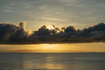 high contrast clouds at sunrise