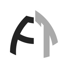 Modern Creative FT Logo Design. Letter FT Icon for any Business and Company