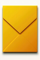 Bright yellow envelope with glossy finish, symbolizing communica