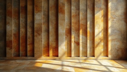 Textured wall with vertical stripes warm brown tones elegant modern design