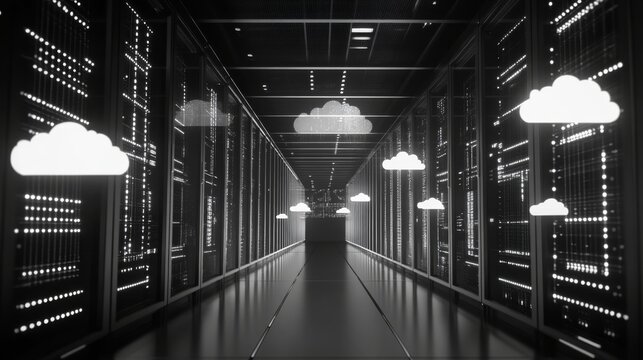 Monochromatic Cloud Network with High Contrast Lighting