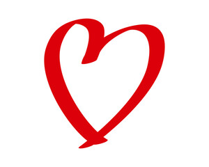 赤いハートのベクターイラスト、アイコン08