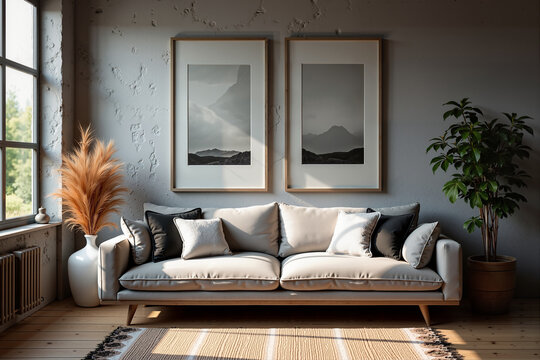 "Contemporary living room with minimalist decor and natural light."