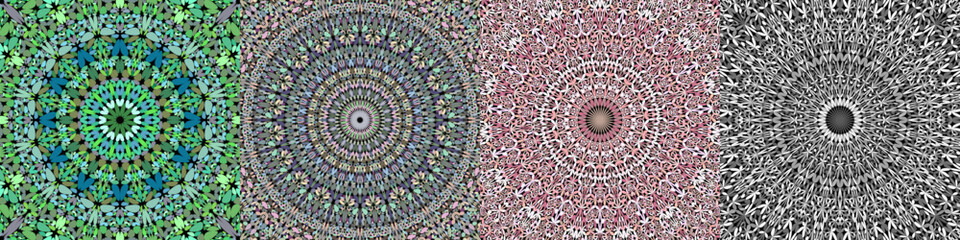 Geometric floral mandala background collection