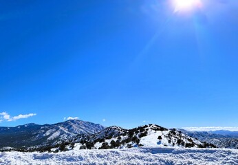 winter landscape snow covered mountains