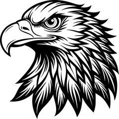 Fototapeta premium eagle head Vector Silhouette Illustration, icon