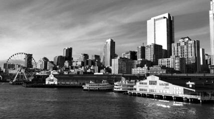 city harbour bridge and skyline