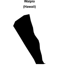 Waipio (Hawaii) blank outline map