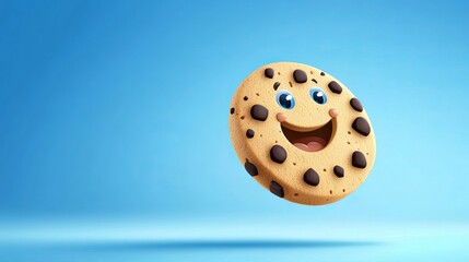 Fototapeta premium A vector illustration of a cheerful smiling cookie character