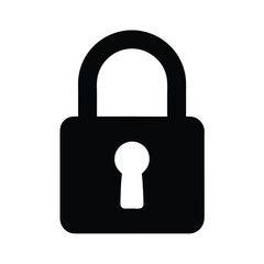 lock icon on white