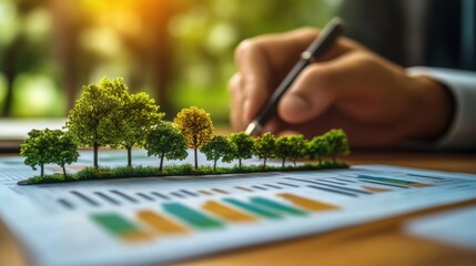 Fototapeta premium Sustainability in Corporate ESG Risk Management and Ethical Business Practices