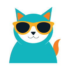 Funny cat vector art illustration