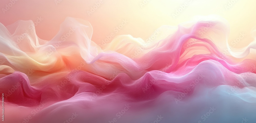 Poster pastel pink beige gradient background soft texture abstract design blurred light noise for cosmetic 