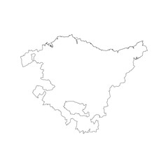 Basque Country blank outline map