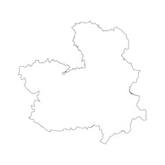 Obraz premium Castilla-La Mancha blank outline map