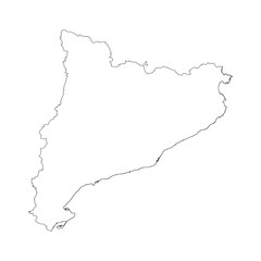 Catalonia blank outline map