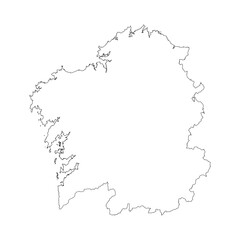Galicia blank outline map
