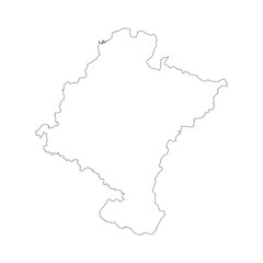 Obraz premium Navarre blank outline map
