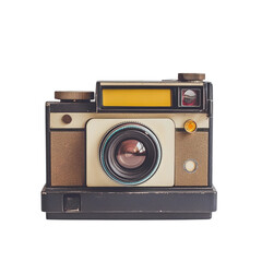vintage polaroid camera on a white background