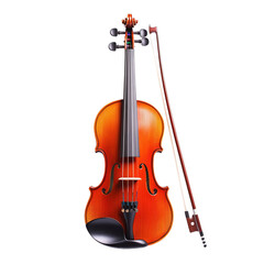 Fototapeta premium violin and bow isolated in studio background
