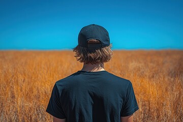 Man in Black Shirt and Cap Outdoor Training Under Clear Blue Sky