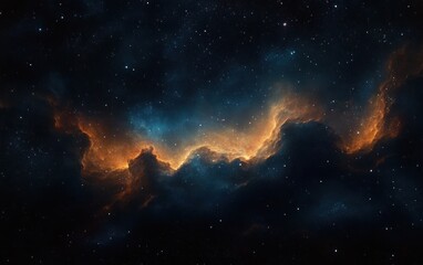 Fototapeta premium Cosmic Nebula Artwork with Stars and Galaxies in Deep Space