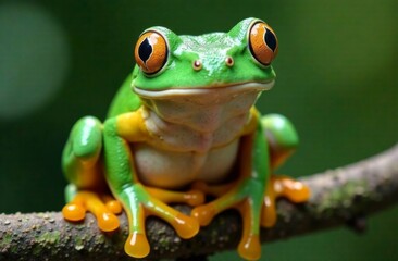 Naklejka premium Tree Frog on branch