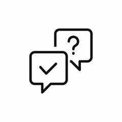 faq questions icon sign vector