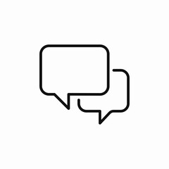 Fototapeta premium message chat dialogue icon sign vector