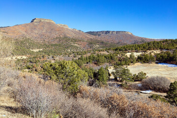 Prairie landscape of the Rocky Mountains of Colorado, USA.
