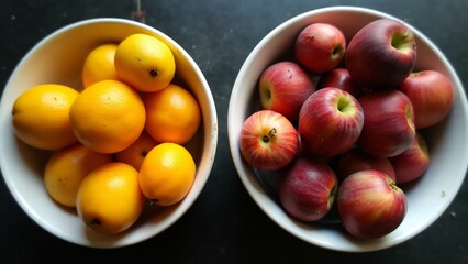 Fresh fruit sits next to rotting fruit, symbolizing the unequal distribution of resources and opportunities. The vibrant fruit contrasts with decay, representing societal inequality and neglect.