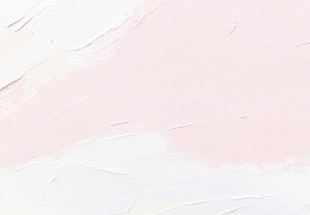 Obraz premium A flat lay top view showcasing a creative arrangement of pink and white flowers and a paintbrush against a white background, leaving room for copy