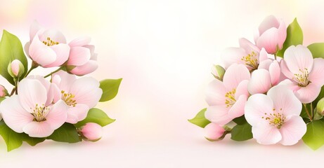 Obraz premium Spring flower in bloom, pastel colors, closeup in orchard. Macro shot of cherry blossom branch